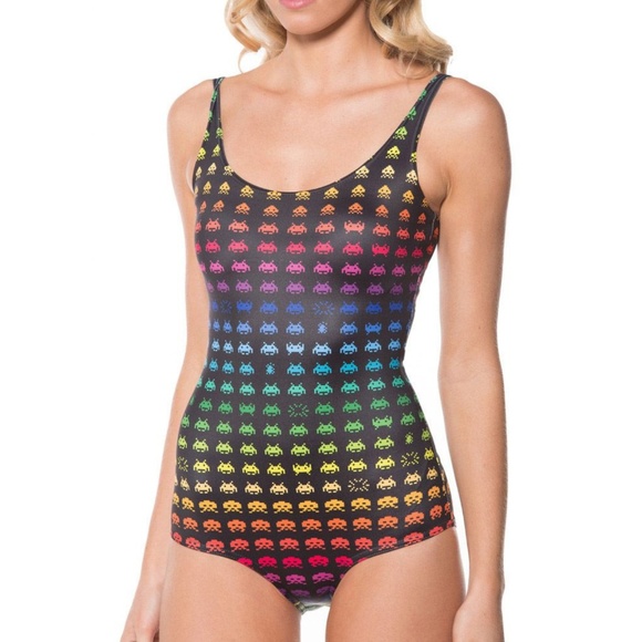 BLACK MILK SPACE INVADER RAINBOW SWIM - Picture 3 of 5